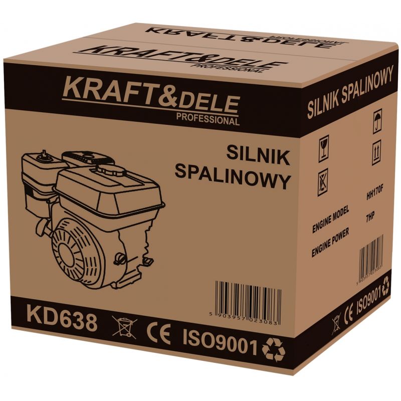 7 hj sisepõlemismootor, 20 mm võll, KD638 - Pilt 6