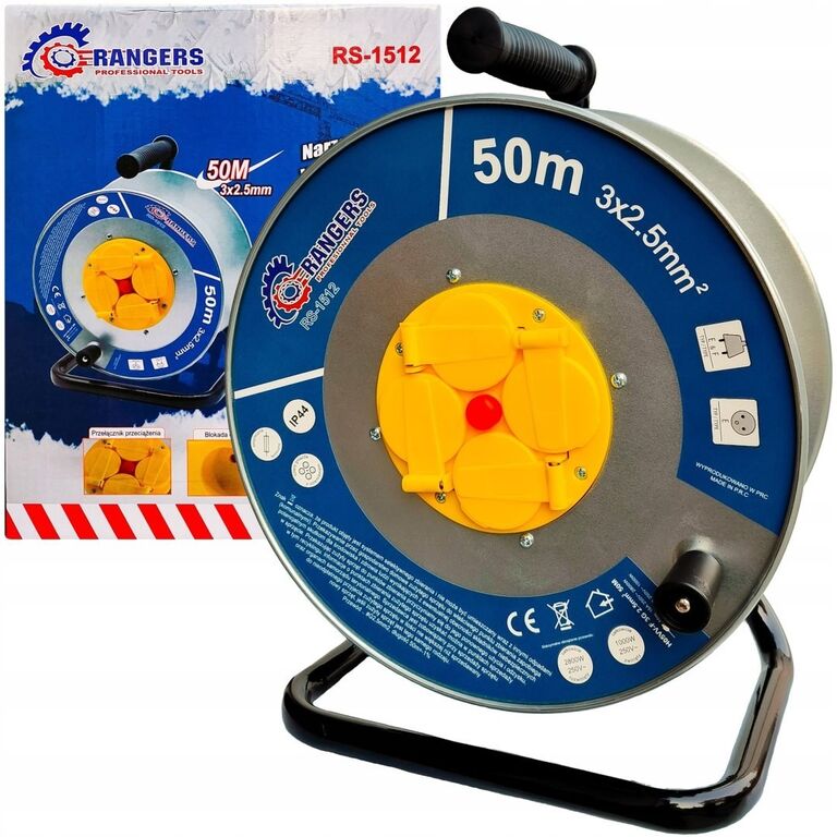 Pikenduskaabli rull 3x2,5mm RANGERS 50M