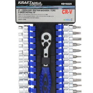 Zestaw Nasadek z Grzechotką 1/4" KD10225 27el.