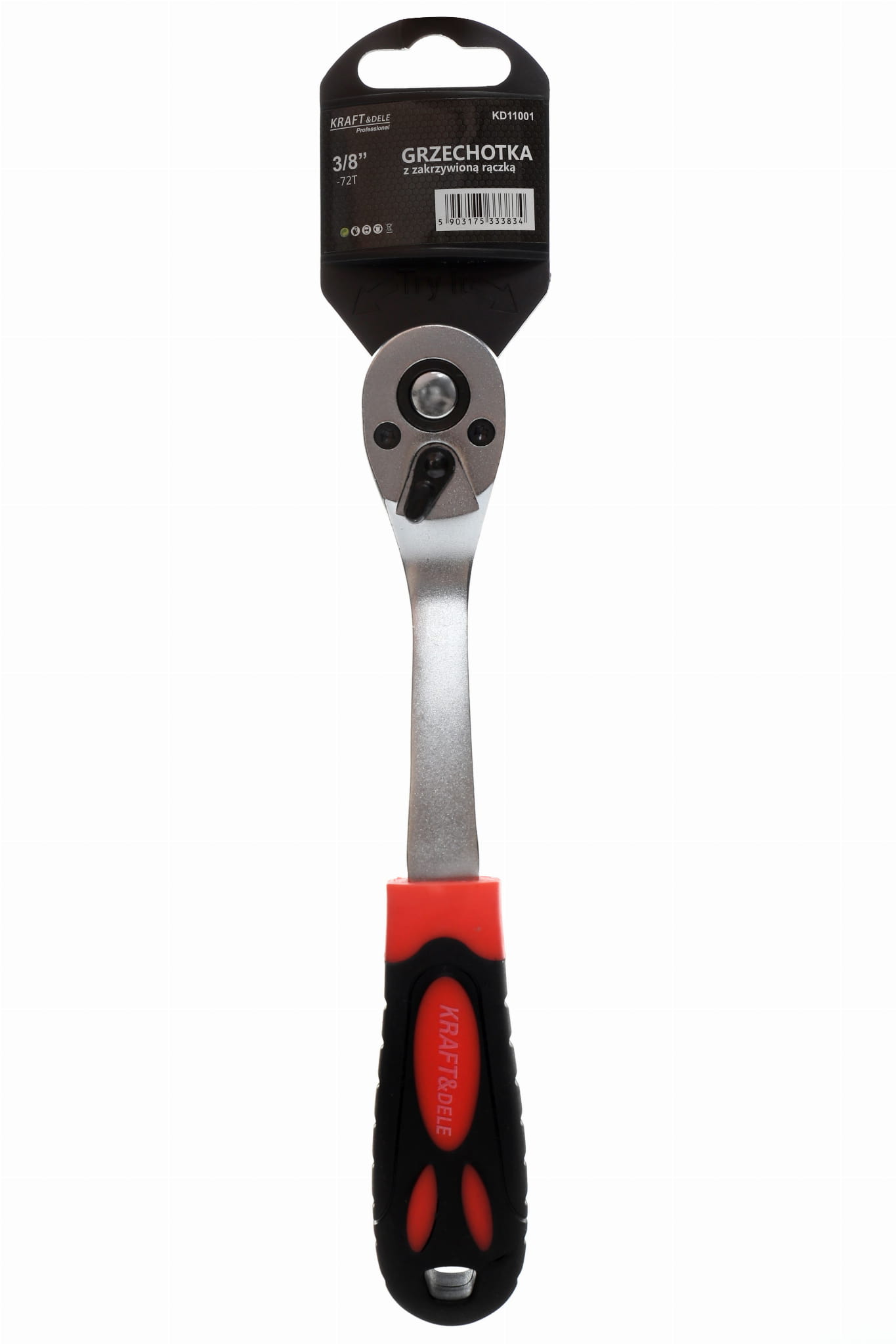Grzechotka z zakrzywioną rączką 3/8" KD11001
