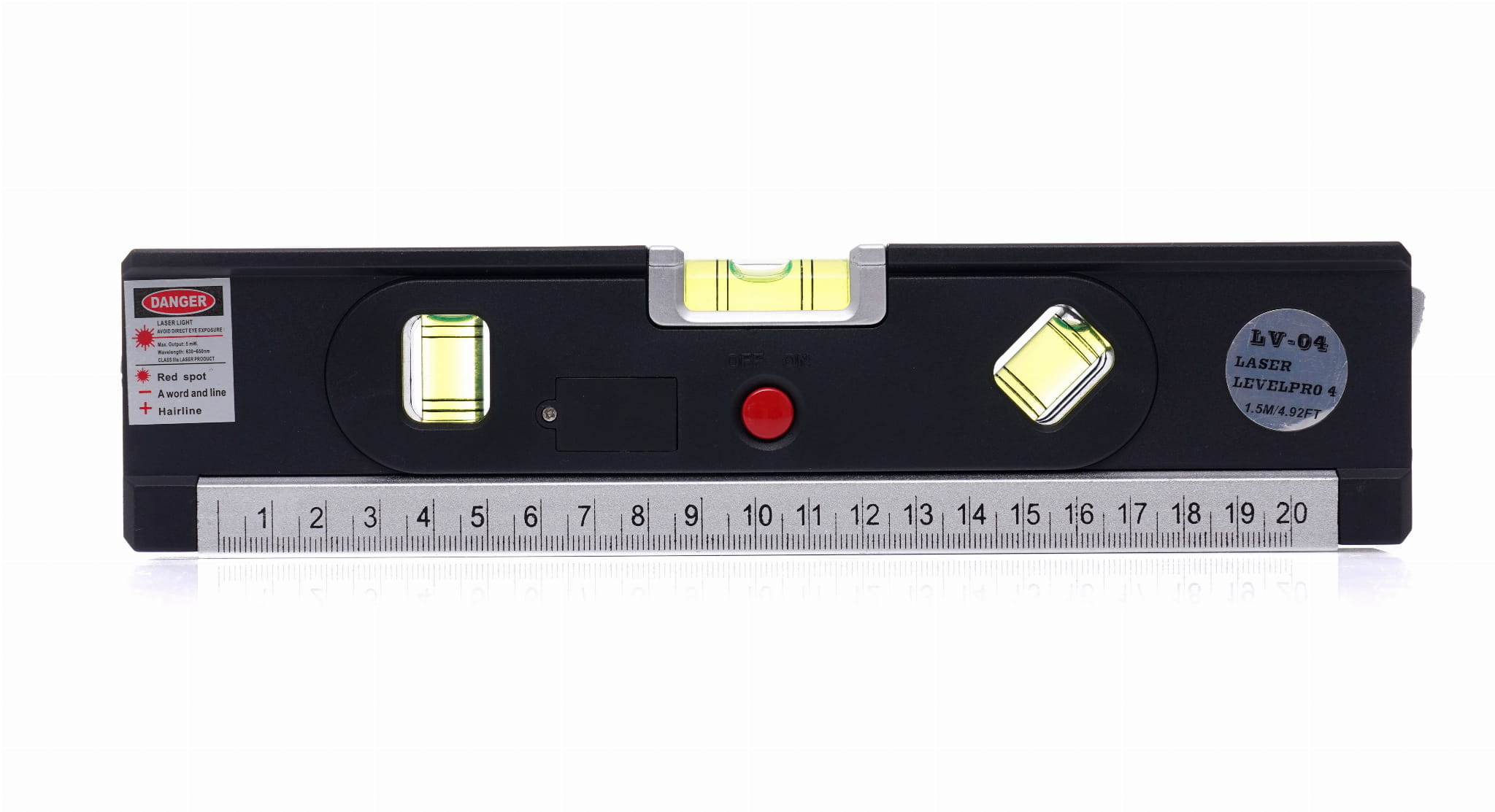 Poziomica laserowa z miarą 150cm KD10438