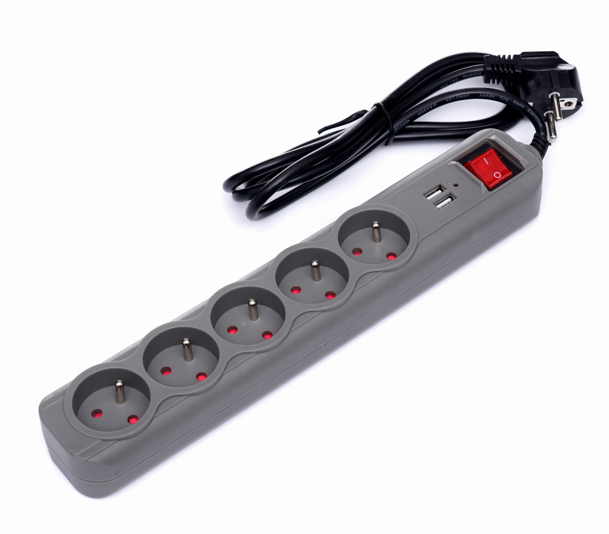 Przedłużacz z gniazdami USB 1,5m KD4033