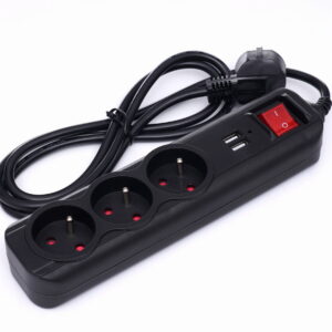 Przedłużacz z USB 1,5m 3 gniazda KD4031