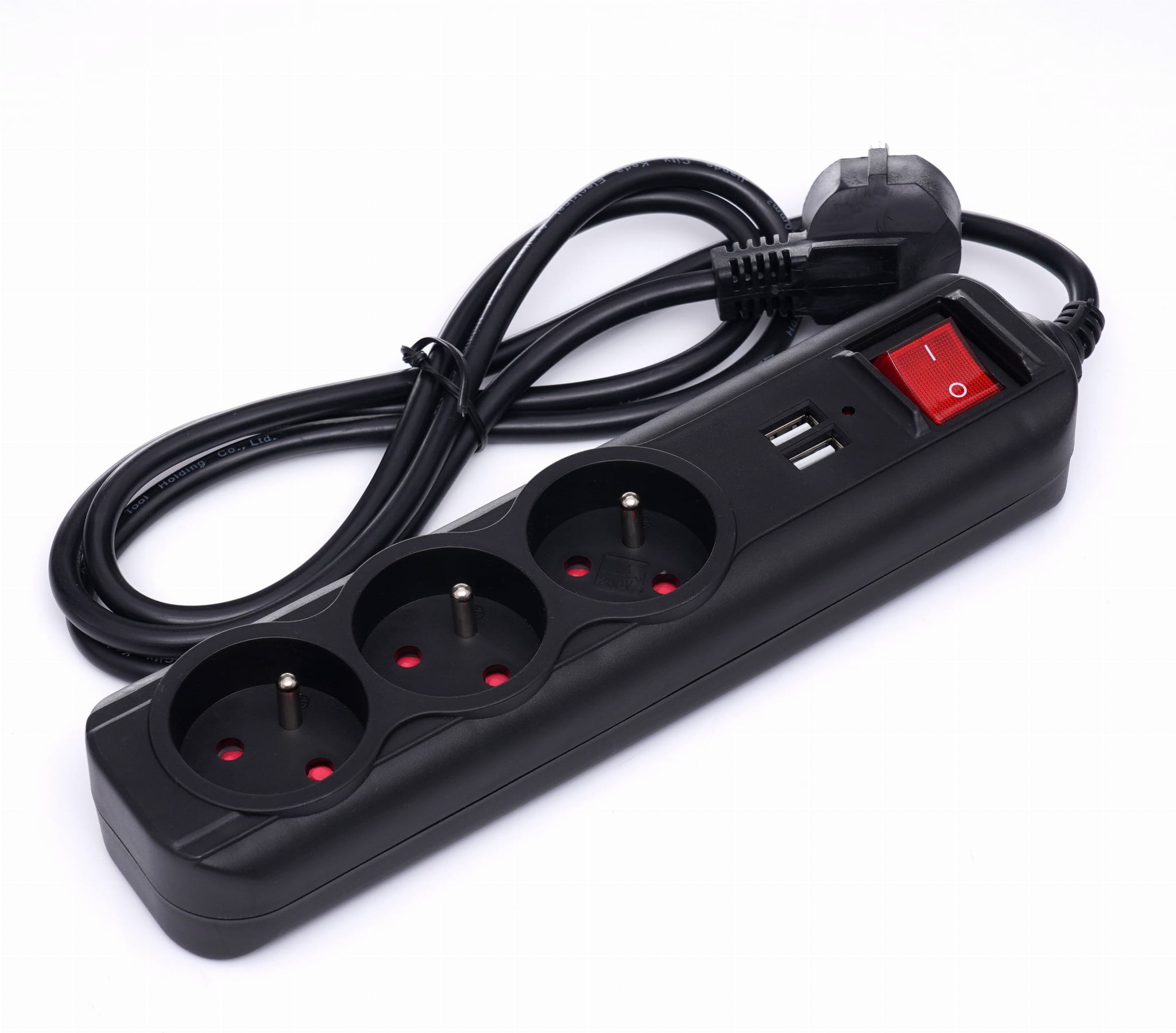 Przedłużacz z USB 1,5m 3 gniazda KD4031