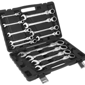 KLUCZE PŁASKO-OCZKOWE Z GRZECHOTKĄ ŁAMANE 13szt 8-32mm KD11305