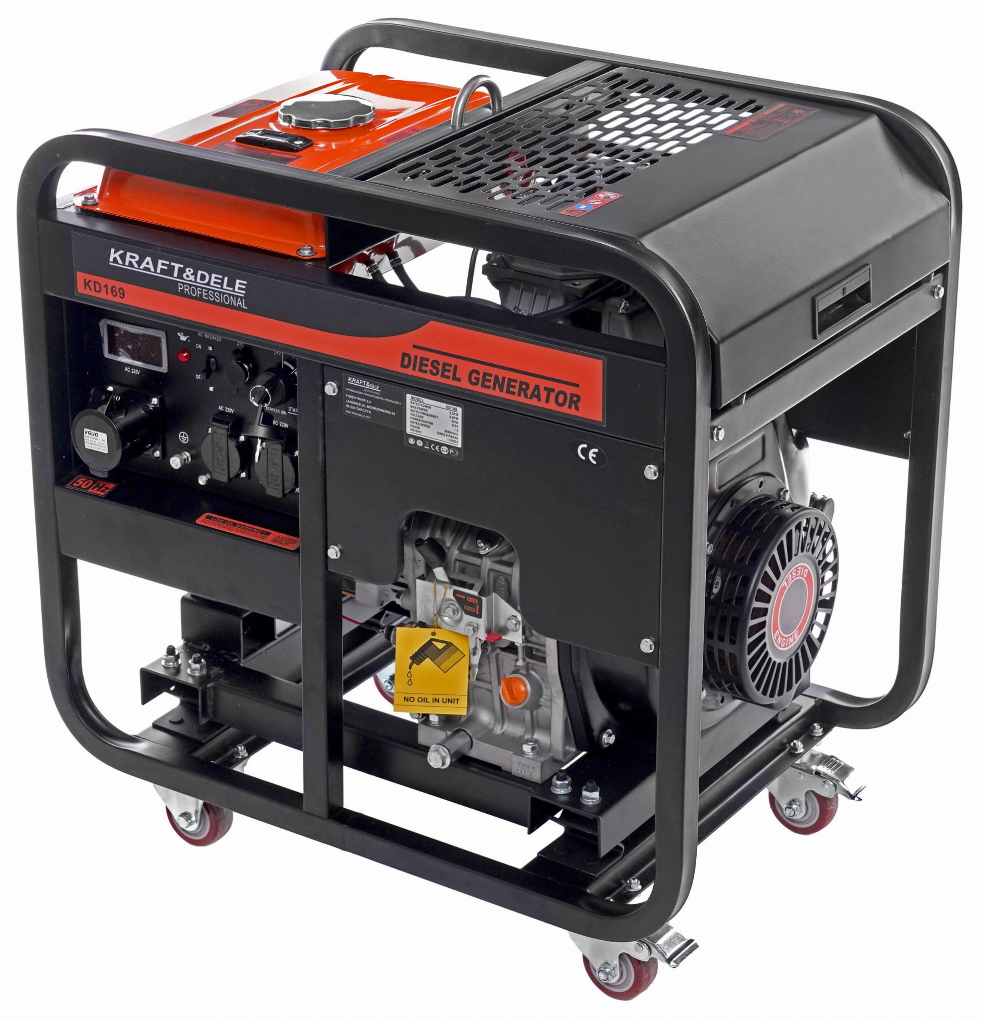 AGREGAT PRĄDOTWÓRCZY JEDNOFAZOWY 230V 9000W KD169