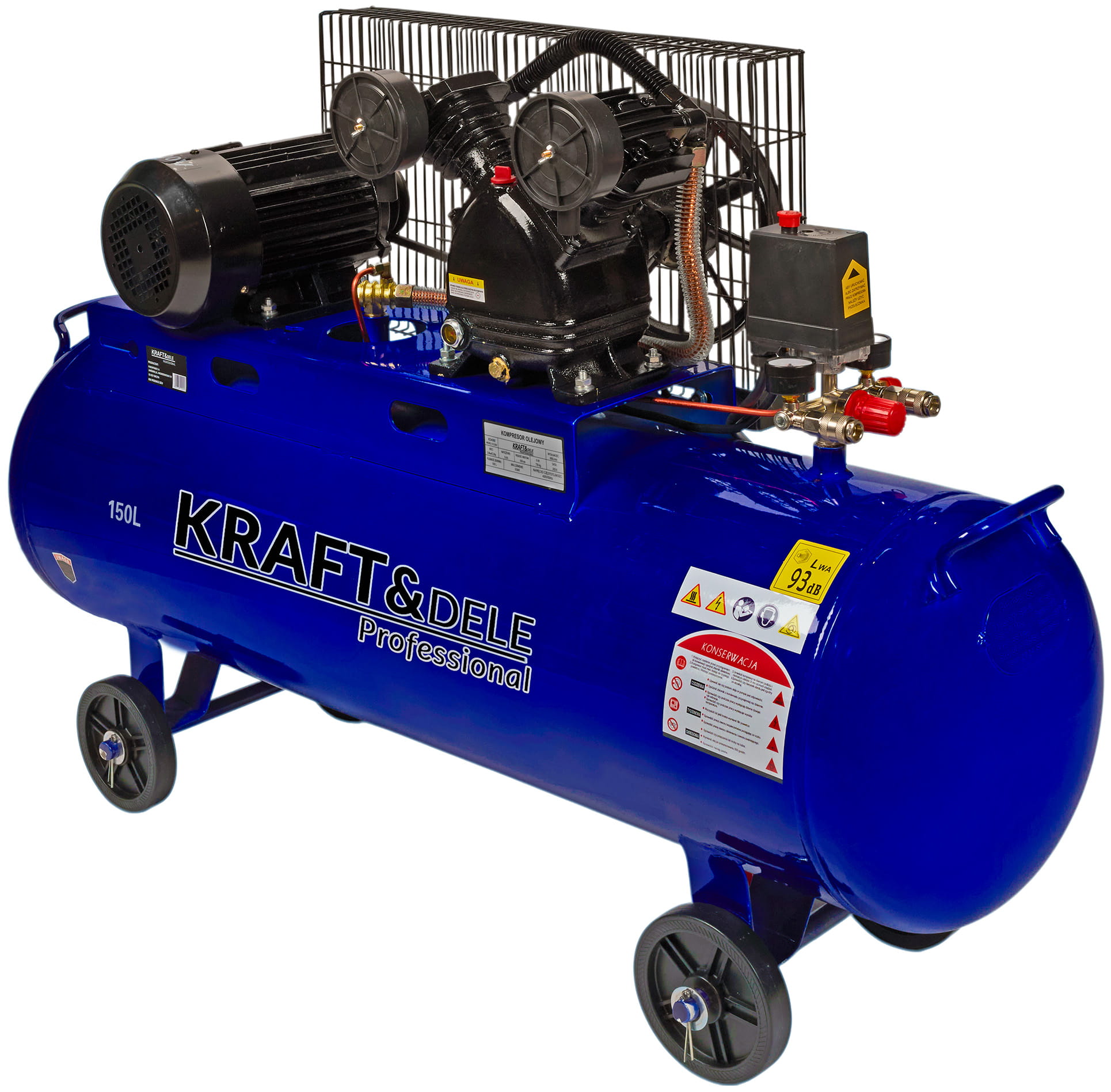 Kompresor olejowy 2-tłokowy 150L 3,8kW KD4060