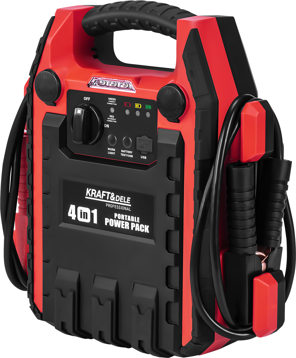 Jump Starter 4w1 1200/600A 22Ah 12V + oświetlenie + kompresor KD5346