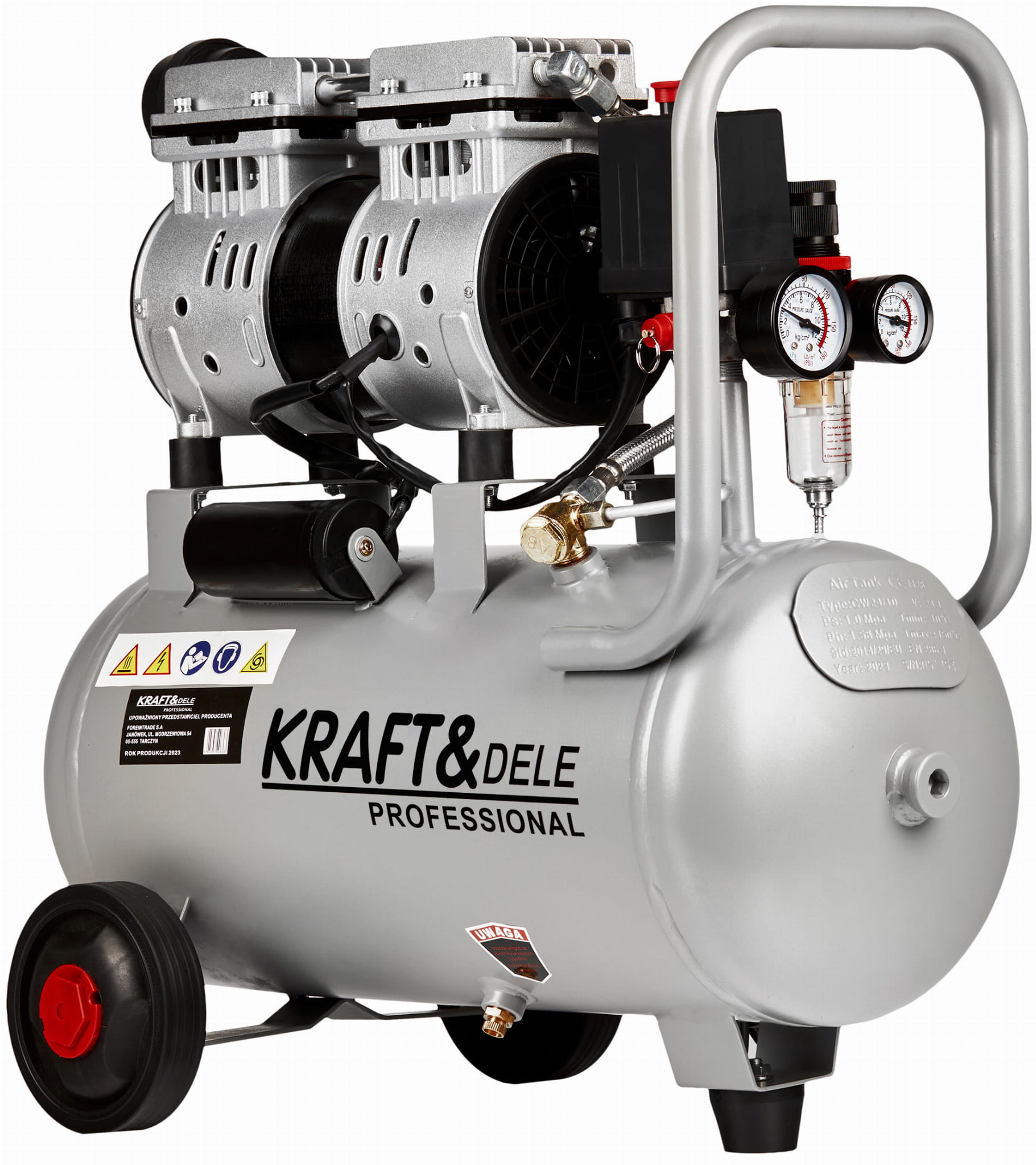 KOMPRESOR BEZOLEJOWY 24L 1200W KD1395