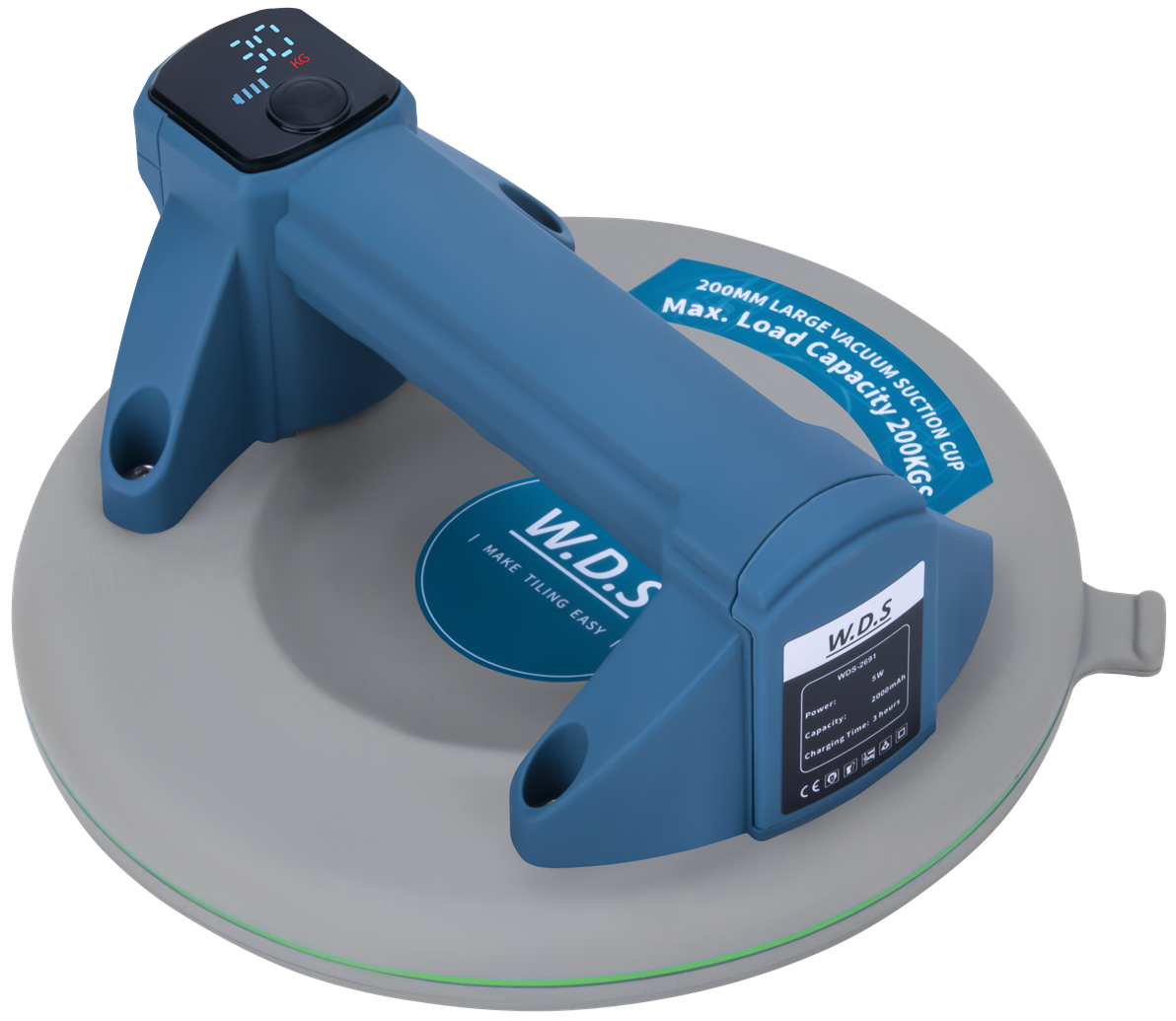 Przyssawka akumulatorowa 200mm 200kg USB-C WDS2691