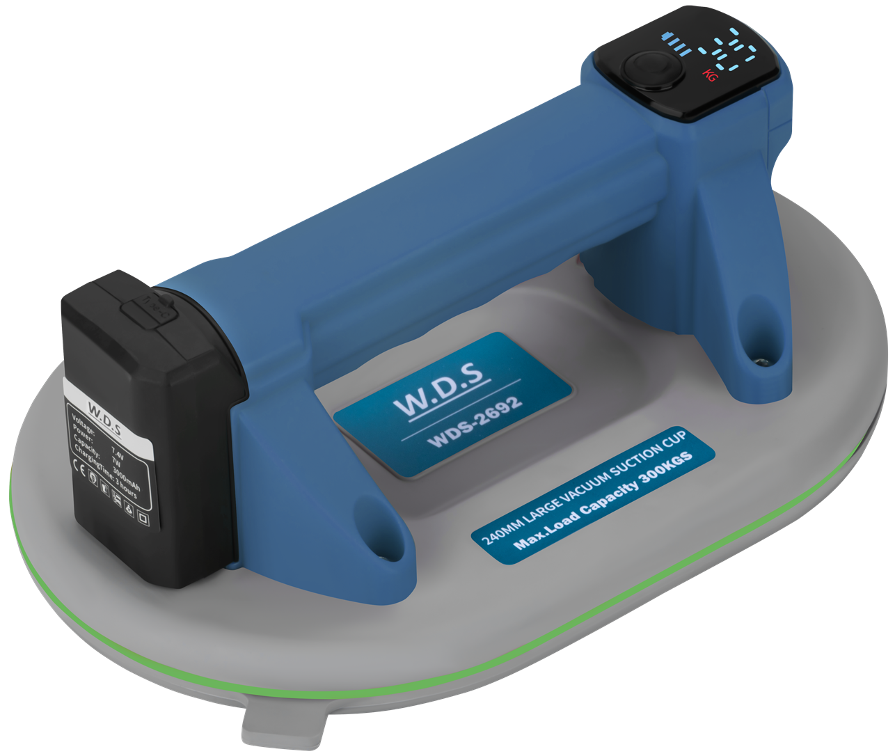 Przyssawka akumulatorowa 240mm 300kg USB-C WDS2692