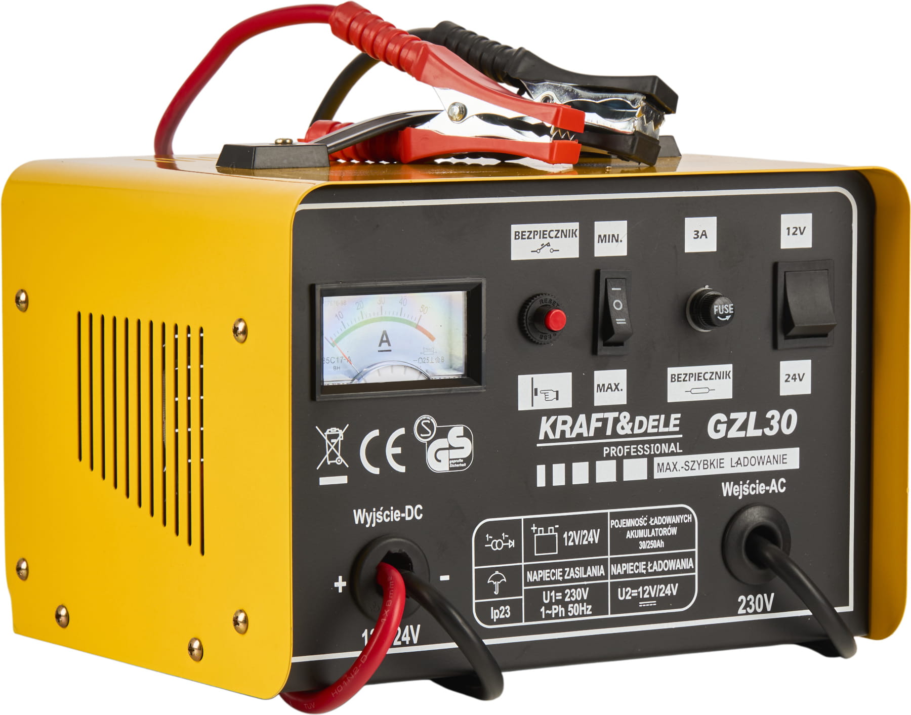 Prostownik samochodowy 30A 90-250Ah KD1923