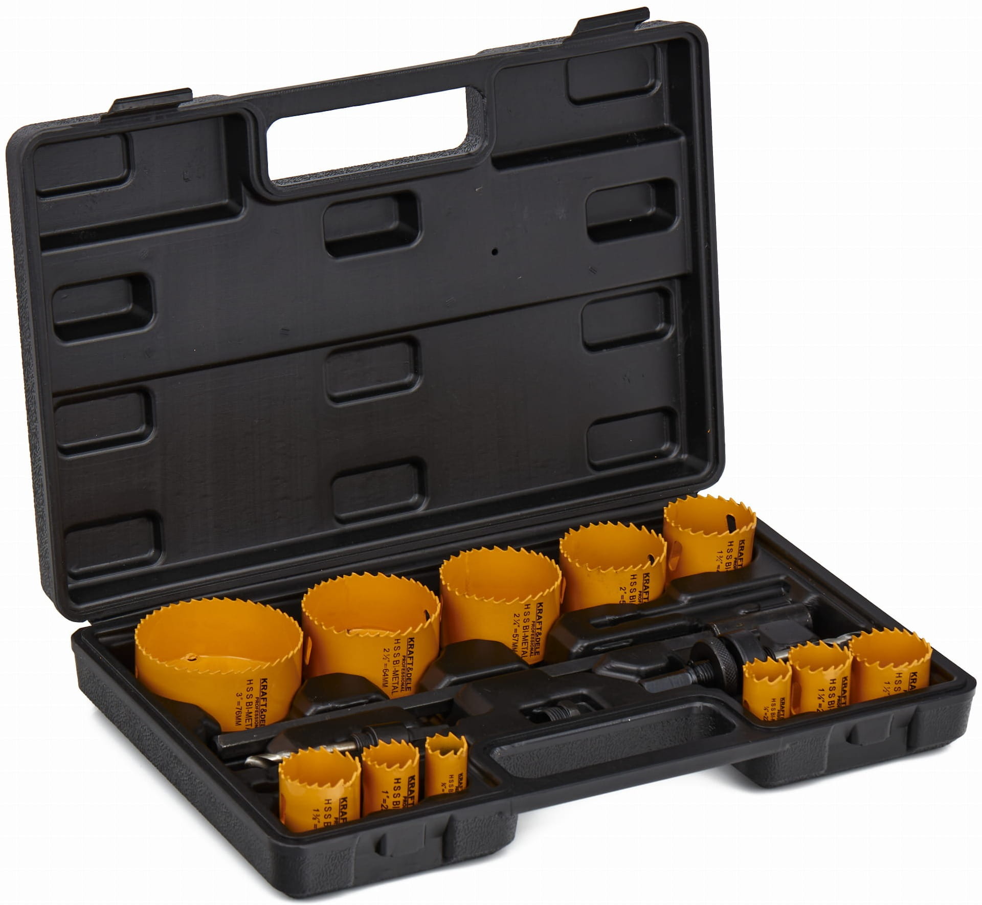 ZESTAW OTWORNIC DO DREWNA I METALU 17szt. 19-76mm + adapter KD10758