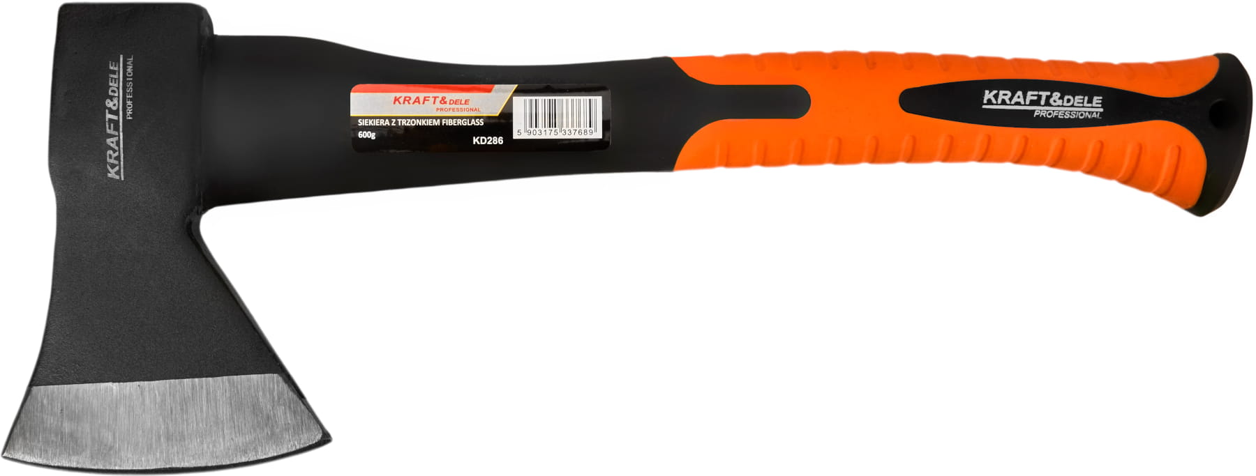 Siekiera z trzonkiem fiberglass 600g 370mm KD286
