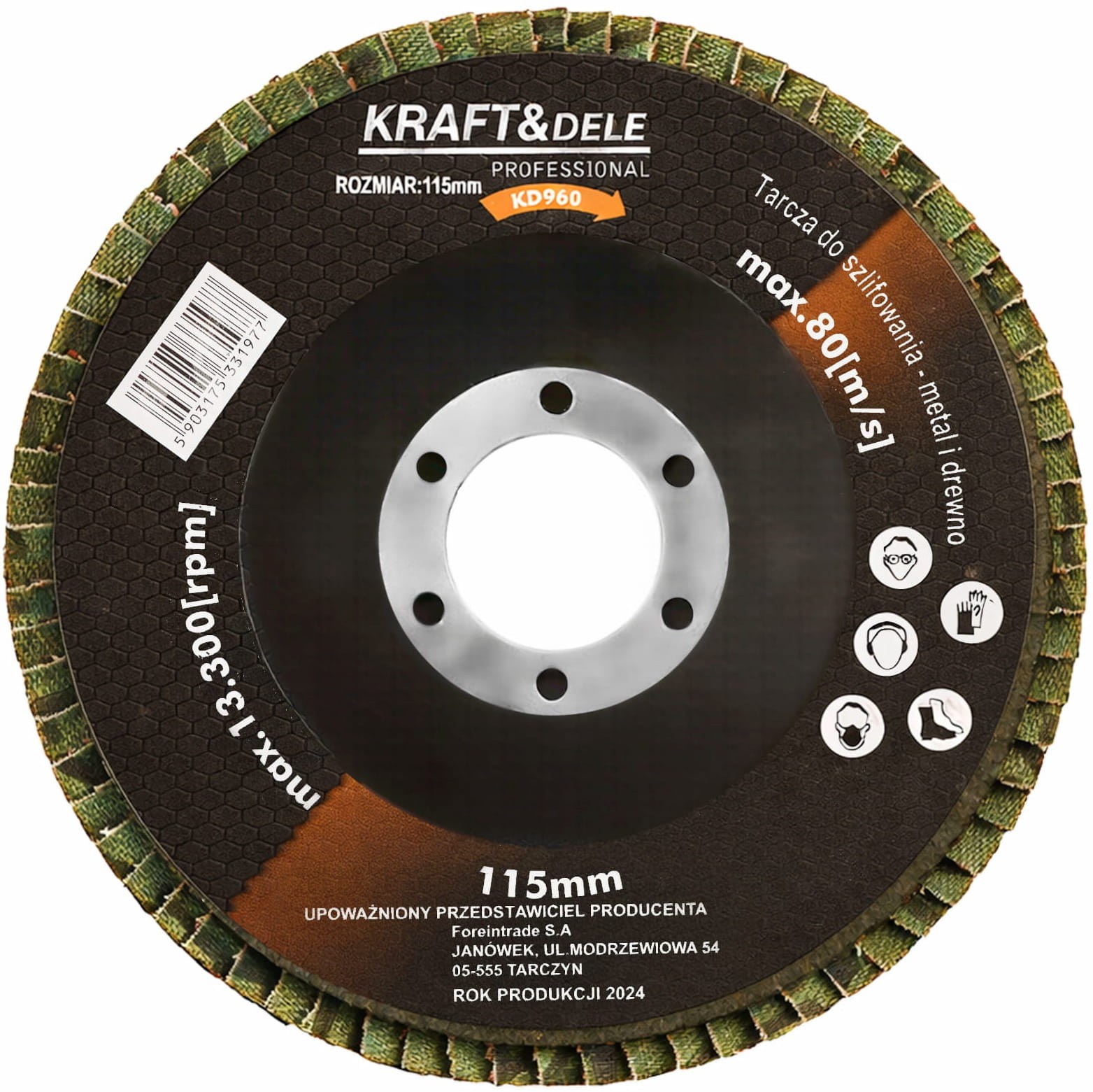 Tarcza listkowa P40 115mm KD960