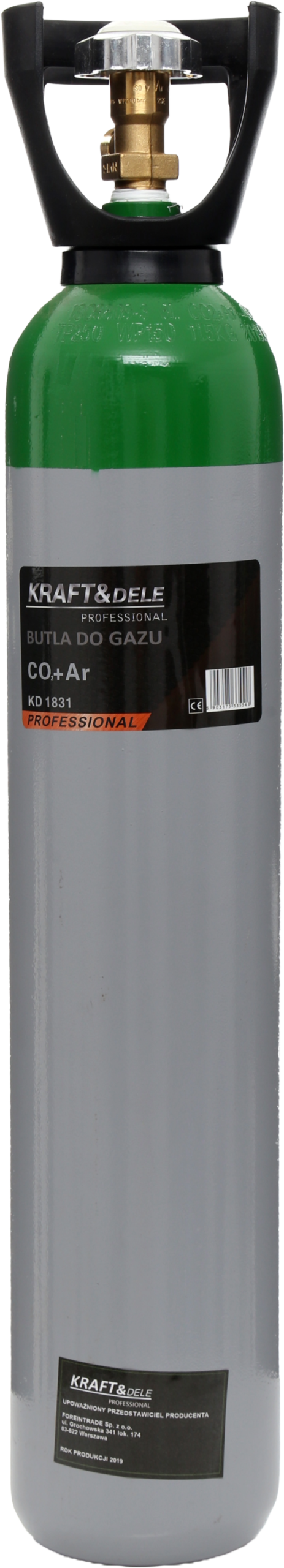 Pusta butla do gazu CO2 + Ar 8L KD1831