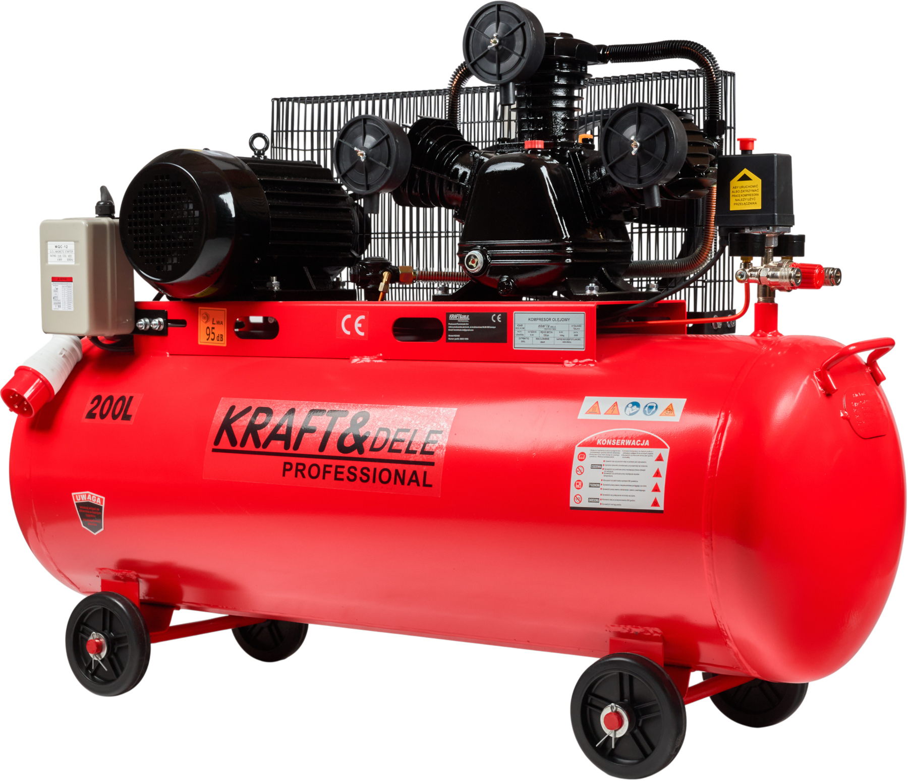 Kompresor olejowy 200L 4,8kW 400V KD408