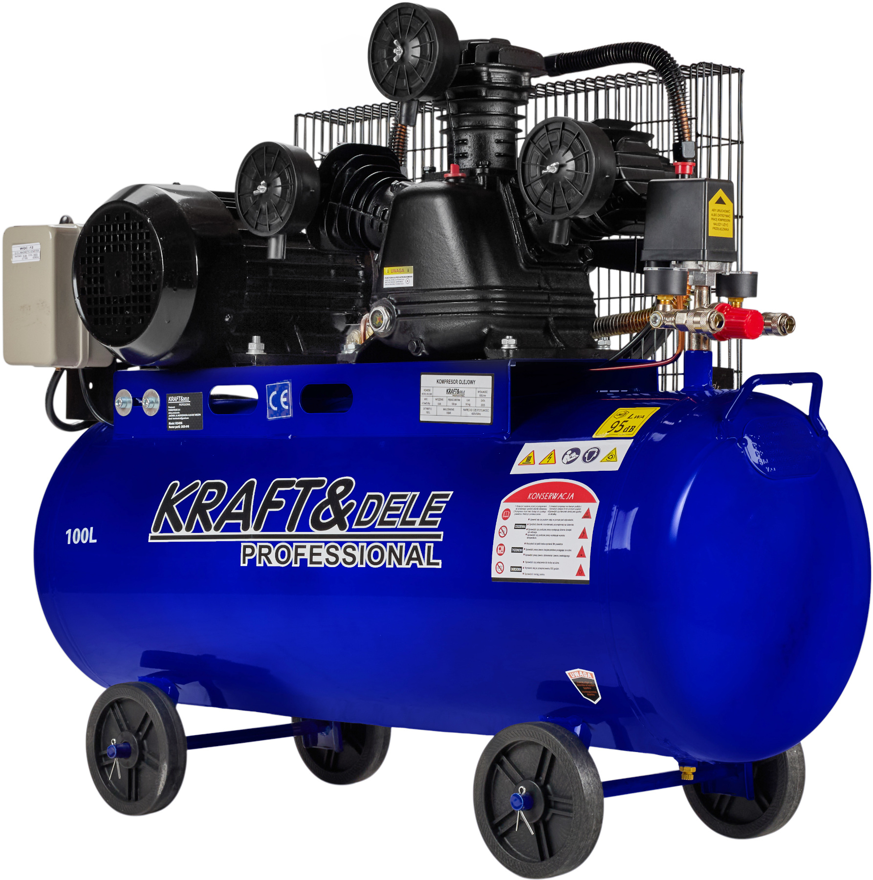 Kompresor olejowy 100L 4100W 650L/min KD4056