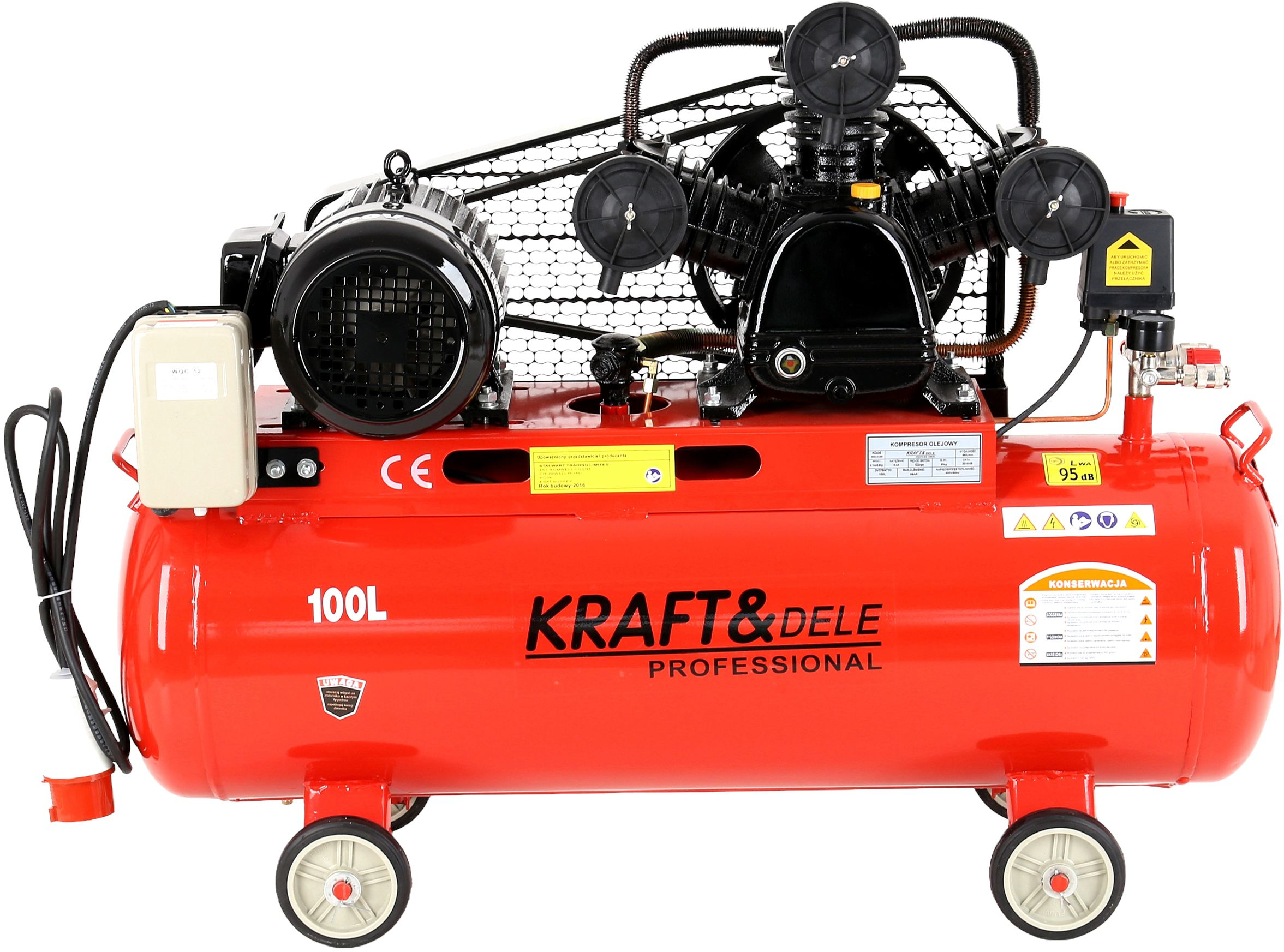 Kompresor Olejowy 100L 3 Tłoki 400V KD405