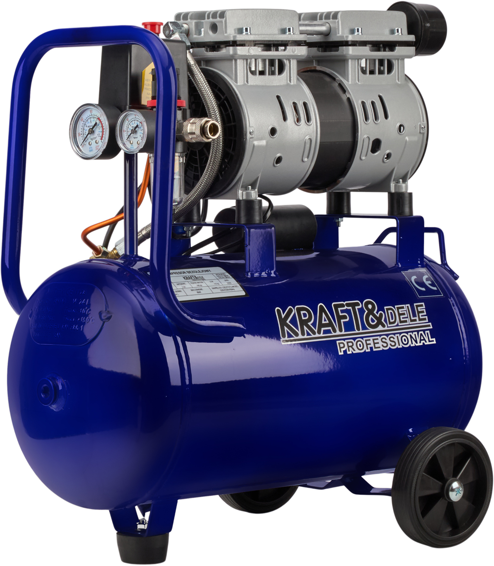 Kompresor bezolejowy 24L 1200W 220L/min KD4099
