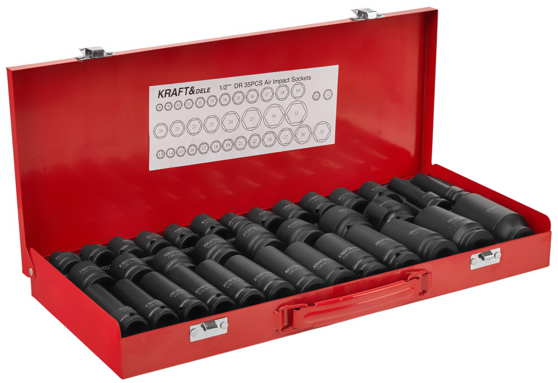 ZESTAW NASADEK UDAROWYCH 1/2" 35el. 8-32mm KD11756