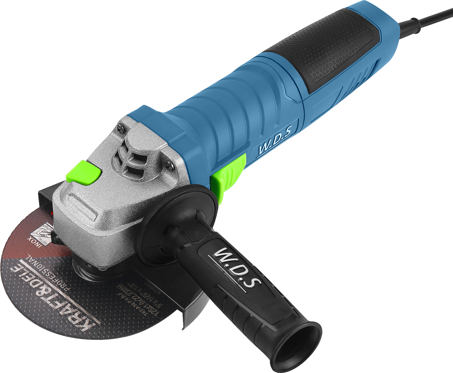 Szlifierka kątowa 125mm 1500W + zestaw 10 tarcz WDS2135