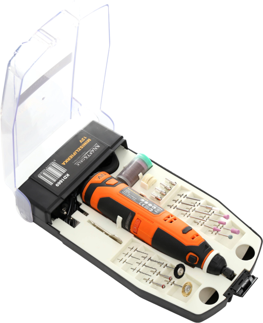 MINI SZLIFIERKA 12V + AKCESORIA KD1669