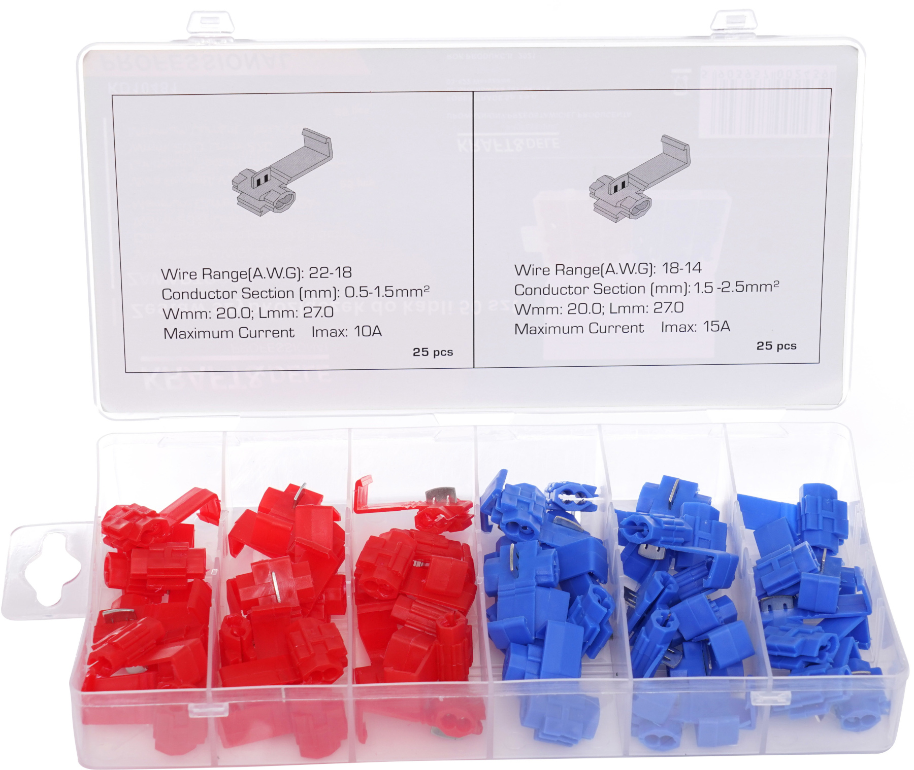 Zestaw szybkozłączek do kabli 50szt. KD10481