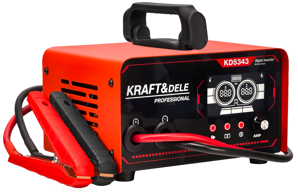 Prostownik z rozruchem 12/24V 50-400Ah 30A, rozruch 200A KD5343