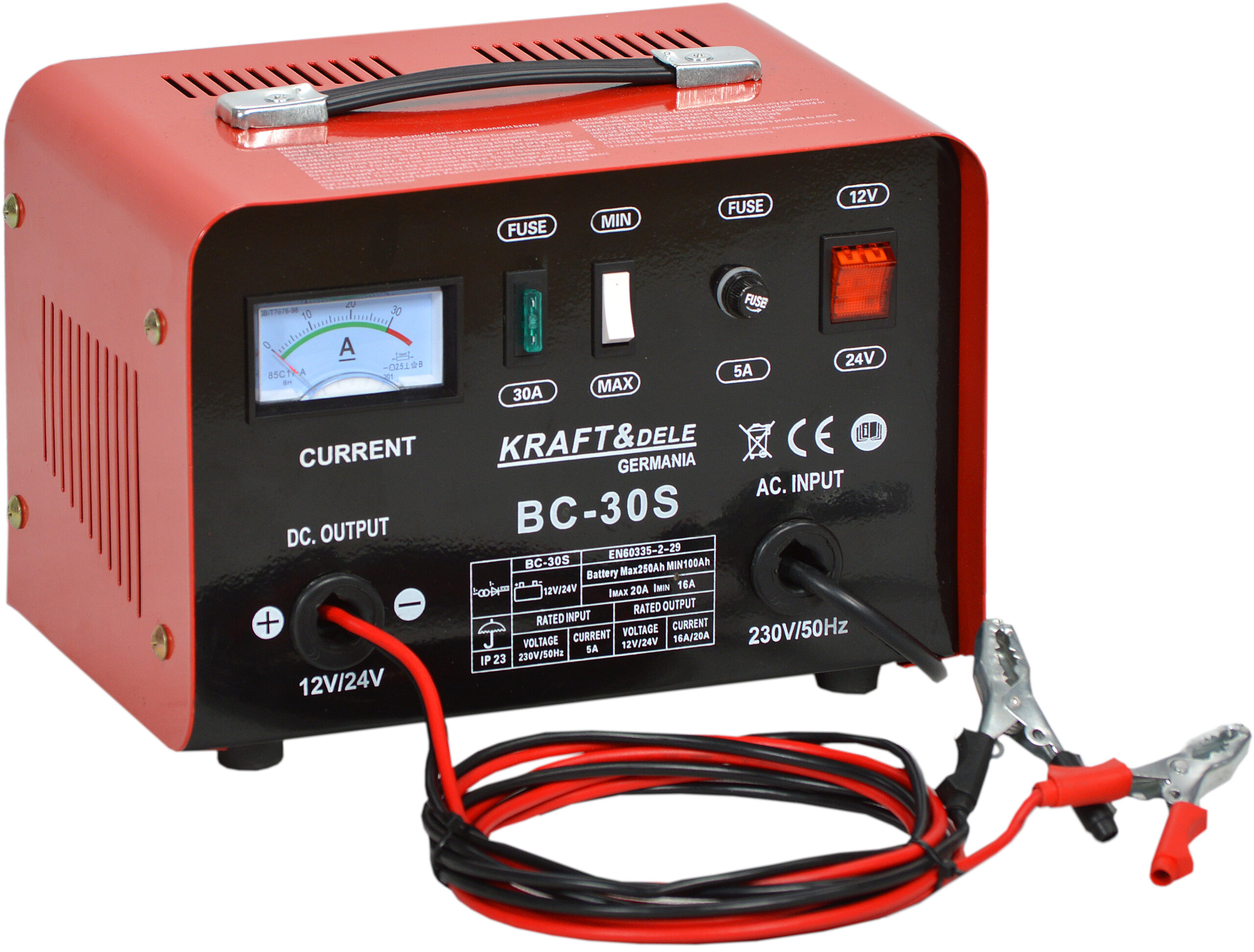 Prostownik samochodowy 12V 24V 30A 250Ah KD1913