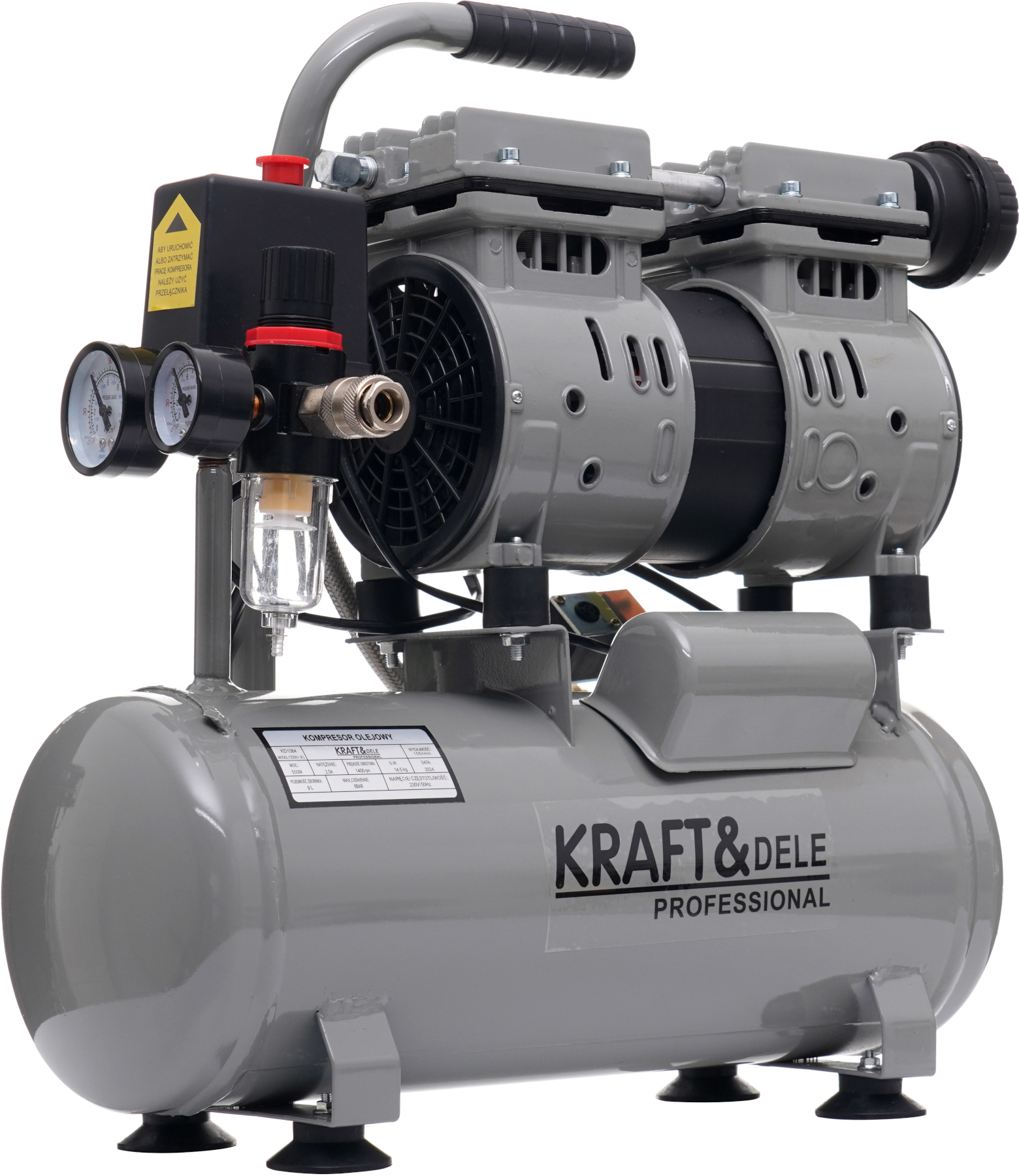KOMPRESOR BEZOLEJOWY 9L 550W KD1384