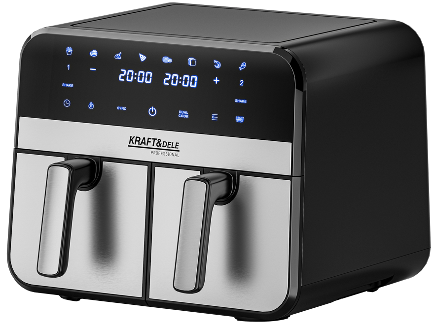 FRYTKOWNICA BEZTŁUSZCZOWA AIRFRYER 9L 2500W DWIE KOMORY 4,5L + LCD KD4180