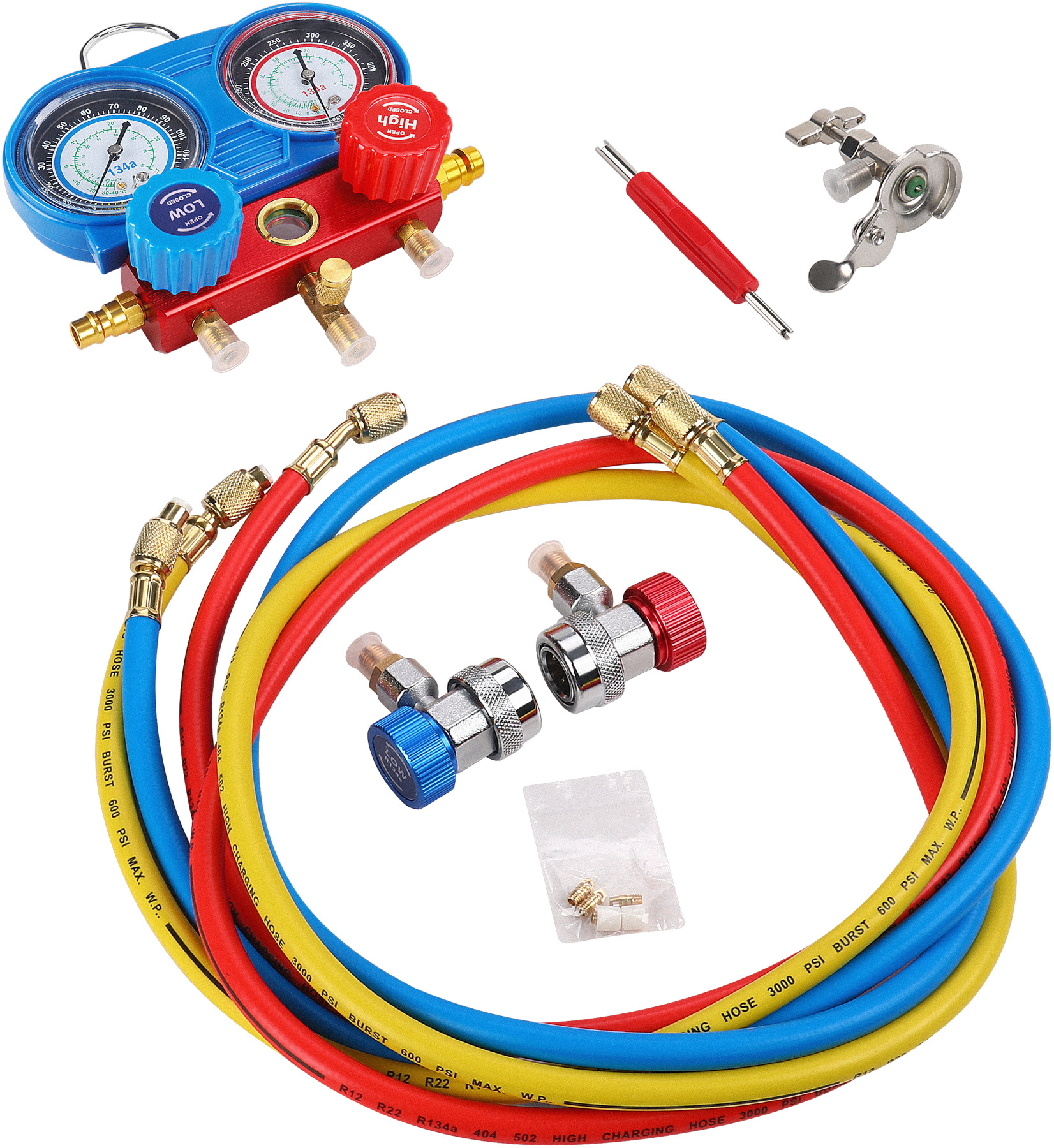 Zestaw do sprawdzania klimatyzacji R134a KD10534
