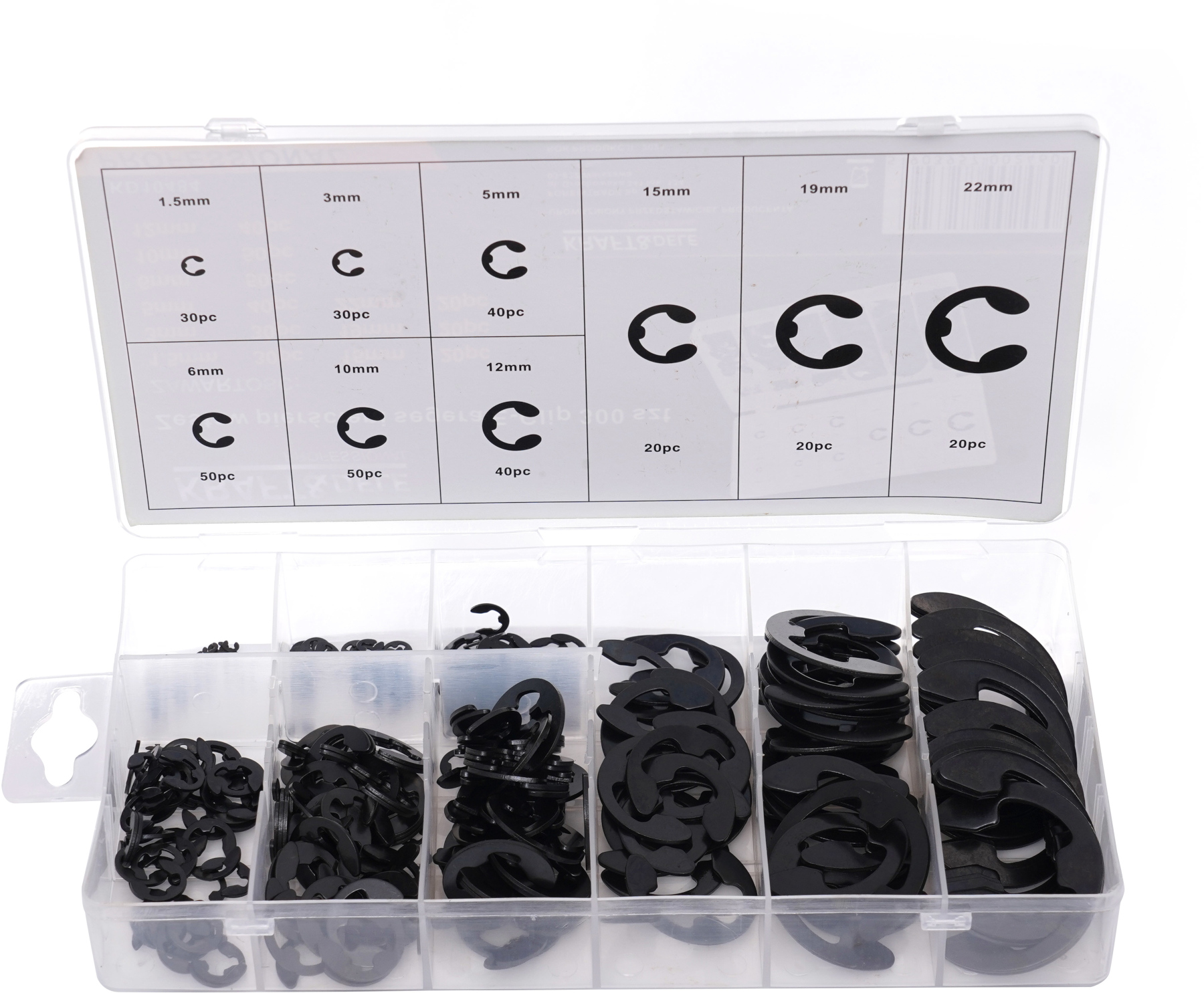 Pierścienie zabezpieczające E-CLIPS 300szt. KD10484