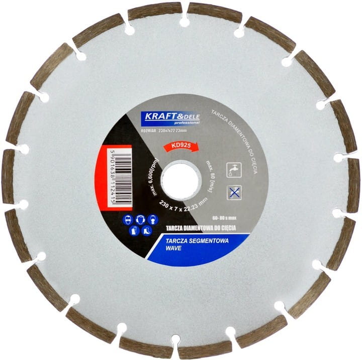 Tarcza segmentowa do cięcia 230x7x22,23mm KD925